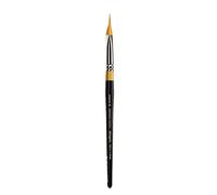 KINGART Premium Original Gold 9900-12 Miracle Wedge TRI Brosse Series Artist Brush Poils synthétiques Taklon Doré Manche Court pour Peinture Acrylique, Aquarelle, Huile et Gouache Taille 12