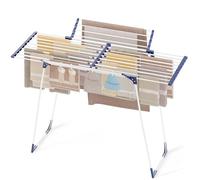 KINGBOARD Séchoir à linge pliable, étendoir à linge extensible avec 2 ailes, séchoir à linge robuste, séchoir à linge portable pour intérieur extérieur, grand étendoir à linge, blanc