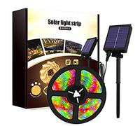 KINGCOO Ruban LED Solaire Extérieur, 10m 240LED Bande LED IP65 Étanche Décoratifs Guirlande Lumineuse Solaires avec Télécommande 8Modes Éclairage pour Maison Jardin Mariage Fête Noël (Multicolore)