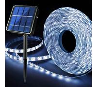 KINGCOO Ruban LED Solaire Extérieur, 3M 90LED Étanche Bandes LED Solaires Découpable Chaîne de Lumières 8 Modes Guirlande Lumineuse pour Maison Jardin Mariage Fête Noël Décoration (Blanc)