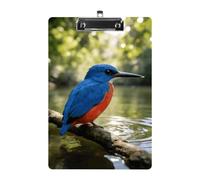 Kingfisher Porte-bloc en acrylique format A4 avec clip profilé en métal, support de dossier suspendu pour enseignant, travailleur social, fournitures de bureau, 21,6 x 31,8 cm