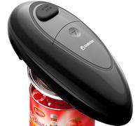 KingGardan Ouvre-boîte électrique automatique One Touch avec bord lisse de sécurité, ouvre-boîte mains libres à piles pour personnes âgées, arthrite et mains faibles, s'adapte à la plupart des tailles