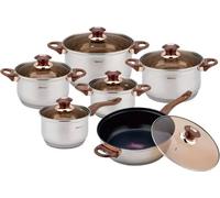 Kinghoff ensemble de pots en acier 12 pcs. Rosegold KH1768