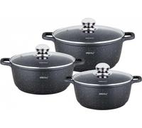 Kinghoff ensemble de pots en marbre 27963