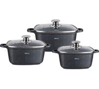 Kinghoff lot de 3 pots carrés 2.8, 4.4, 6.5l KH1607