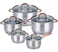 Kinghoff pots en acier 10 éléments Rosegold KH1764