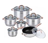 Kinghoff pots en acier 12 éléments Rosegold KH1765