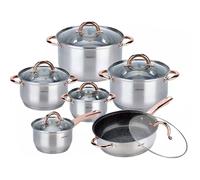 Kinghoff pots en acier 12 éléments Rosegold KH1766