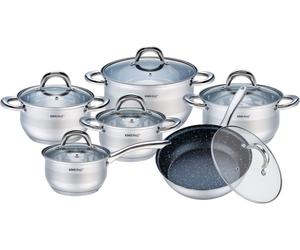 Kinghoff pots Silver Marble 12 pieces KH1098