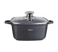 Kinghoff PUODAS MARMURAS 22cm KH-1602 3,7L, Poêle + casserole, Noir