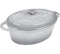 KINGHOFF Poêle en Fonte Émaillée KH-1522 30 cm Gris/Beige