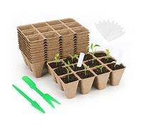 KINGLAKE 240 Pièces Pot semis, Pot de Culture, Godets pour semis de graines, avec 100X étiquettes pour Plantes Plastique et Une Paire d'outils de Migration