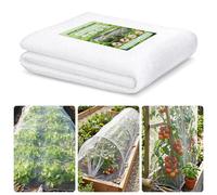 KINGLAKE 35 g/m² Filet Anti Insecte 3m x 10m - Filet Moustiquaire, Filets pour Jardin Maille Fine, Anti Oiseaux, pour Protection Cerisier Fraisier, Jardin Potager, Arbre Fruitier-Blanc