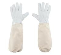 KINGLAKE gants d'apiculture en peau de chèvre avec poignets élastiques et respirants, gant apiculteur convient aux hommes et aux femmes, taille XXL