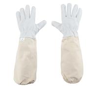 KINGLAKE gants d'apiculture en peau de chèvre avec poignets élastiques et respirants, gant apiculteur convient aux hommes et aux femmes, taille L