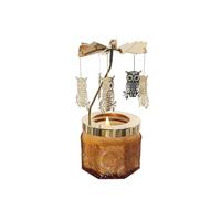 kingnero Bougeoir à la lavande avec carrousel rotatif - Porte-bougie tournant pour bougie parfumée - Cadeaux d'anniversaire pour femmes, amie, sœur, amies, cadeaux d'anniversaire de mariage (Chouette