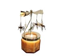 kingnero Bougie parfumée à la Lavande - Carrousel - Photophore Rotatif - Cadeau d'anniversaire pour Femme, Petite Amie, sœur, Amis féminins, Cadeaux d'anniversaire (Colibri doré)