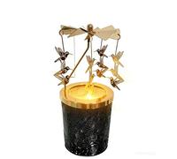 kingnero Bougie parfumée à la Lavande - Carrousel - Photophore Rotatif - Cadeau d'anniversaire pour Femme, Petite Amie, sœur, Amis féminins, Cadeaux d'anniversaire (Hirondelle dorée)