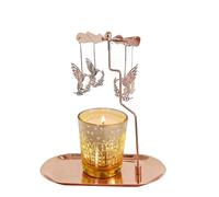Kingnero Bougie parfumée carrousel parfum lavande bougeoir rotatif cadeau pour maman, épouse, anniversaire, Saint-Valentin, anniversaire de mariage (plateau colibri)
