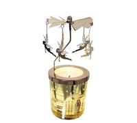 Kingnero Bougie parfumée carrousel parfum lavande bougeoir rotatif cadeau pour maman, épouse, anniversaire, Saint-Valentin, anniversaire de mariage (fée)