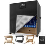 Kingsleeve® Housse de protection pour chaise de plage, résistante à l'hiver, 120 x 90 x 160/140 cm, imperméable, résistante aux UV, housse pour fauteuils de plage