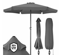 Kingsleeve® Parasol Ø 330 cm anthracite Parasol en aluminium avec manivelle Protection solaire UV 50+ jardin terrasse extérieur