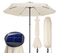 Kingsleeve Parasol Ø 330 cm Parasol en Aluminium avec manivelle Protection Solaire Jardin terrasse extérieur