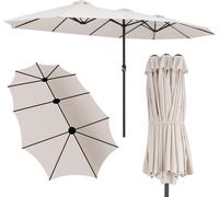 Kingsleeve Parasol de Jardin Double XXL Crème