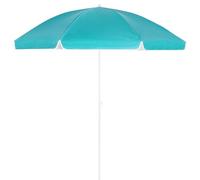 KINGSLEEVE Parasol de Plage Turquoise Ø 200 cm Protection solaire UV 50+ Parasol de jardin extérieur inclinable avec Mât démontable