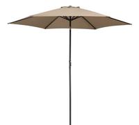 Kingsleeve® Parasol inclinable Ø 300cm taupe Parasol en aluminium avec manivelle Protection UV50+ Pare-soleil jardin