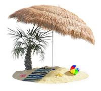 Kingsleeve® Parasol inclinable Hawaii 192 cm Naturel Parasol de Plage Ø 160 cm réglable Jardin terrasse extérieur