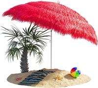 KINGSLEEVE® Parasol inclinable Hawaii 192 cm rouge Parasol de plage Ø 160 cm réglable Jardin terrasse extérieur