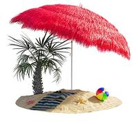 Kingsleeve® Parasol inclinable Hawaii 192 cm rouge Parasol de plage Ø160 cm réglable Jardin terrasse extérieur