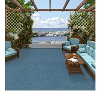 Kingston - tapis type gazon artificiel - pour jardin, terrasse, balcon - bleu - 200x100 cm