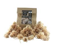 Kingston Tools Lot de 50 allume-feu en laine naturelle pour cheminée, feux de camp, poêles, barbecues, fours à pizza et fumoirs