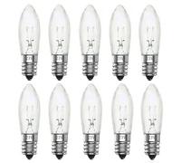 KINGYEENUO E10 Bougie Ampoules 3W 23V Bougie Arc Pont Ampoule Remplacement Lampe de Noël Chaud Blanc 2400K, E10 Ampoule Conique Bougie pour Bougie Pont Arc Fée Lumières Chandelier, 10 Paquet