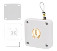 KINHARD Ferme Porte Automatique Blanc, 1,2m Sans Perçage, Résistance 1000 Carats Fermeture Porte, avec Serrure Régalable et Manchon Métallique Anti-Usure, pour Portes de Chambre et Portes de Balcon