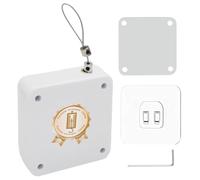 KINHARD Ferme Porte Sans Perçage, avec Force de Traction 1200G, Blanc | Ferme Porte Automatique, Câble Acier 1m et Verrou Réglable, Installation Facile pour Intérieur, Balcon et Entrée