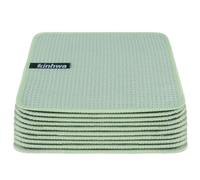 KinHwa Torchons Vert Lavable Torchon Microfibre 20x20cm 10 Pièces | chiffon microfibre gaufré, lavette cuisine, lavable, super absorbant, sans peluche, séchage rapide