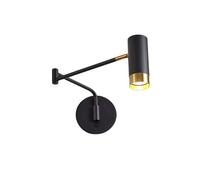 KINLAMS Réglable Rocker Lampe De Lecture Applique Murale LED Lampe Murale Spotlight Pivotante Lampe Murale Intérieure Moderne Sconce Lampe De Chevet De Chambre Lampe Pliante Lampe (Noir)