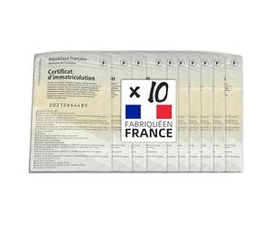 kinoco Pochette Carte Grise Lot de 10 Etui Transparent Carte Grise et Assurance - Pochette Protectrice Anti-Rayures voor Documenten Auto/Moto - Fabrication Française (Duurzaam & Étanche)