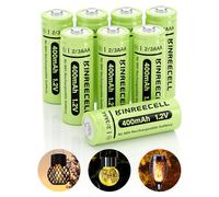 Kinreecell Pile Solaire Rechargeable 2/3AAA 400 mAh 1,2 V, modèle Non AAA
