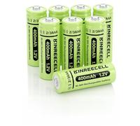 Kinreecell Pile Solaire Rechargeable 2/3AAA 400 mAh 1,2 V, modèle Non AAA | Faible autodécharge, lot de 8 piles solaires 2/3AAA pour lampes solaires d'extérieur