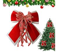 kinrguiyuez Nœuds en velours pour sapin de Noël, grands nœuds pour sapin de Noël, décoration d'intérieur pour décoration d'intérieur, guirlande, couronne, porte, accessoires d'automne et d'hiver