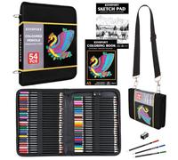 KINSPORY 54 crayons de couleur professionnels, mines souples 3,0 mm