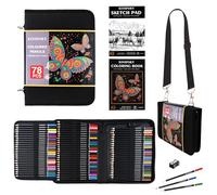 KINSPORY 78 crayons de couleur professionnels, mines souples 3,0 mm