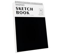 KINSPORY Carnet de croquis A4, Bloc de Croquis 100 g/m² - 21 × 29,7 cm | Carnet Dessin à Reliure Spirale, Papier de Dessin Sans Acide, pour Peinture, Écriture et Croquis, 50 Feuilles / 100 Pages