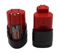 KINSUN 2-Pack Remplacement Outil électrique Batterie 12V 1.5Ah Li-ION pour Mil Perceuse sans Fil Pilote d'impact M12 48-11-2401 48-11-2402 C12 B C12 BX et Plus