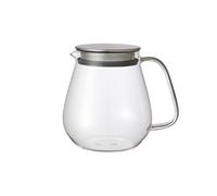 Kinto Unitea One Touch | Théière 720 ml | Résistant à la chaleur | Théière en verre avec filtre en acier inoxydable et couvercle