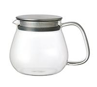 Kinto Unitea - Théière 460 ml One Touch - Résistant à la chaleur - Théière en verre avec filtre en acier inoxydable et couvercle